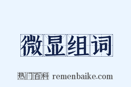 微显组词是什么意思的图片